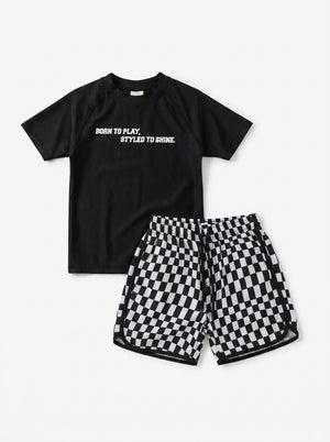 בגד ים לילדים דגם משבצות