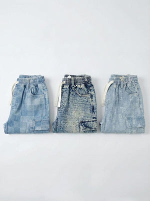 ג'ינס כותנה טקסטורה דגמ"ח לילדים