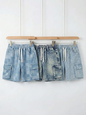 ג'ינס כותנה טקסטורה דגמ"ח לילדים