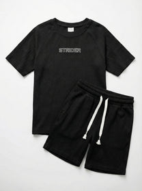 חליפה בנים ריב כותנה דגם STRIDER