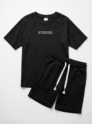 חליפה בנים ריב כותנה דגם STRIDER