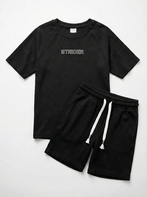 חליפה בנים ריב כותנה דגם STRIDER