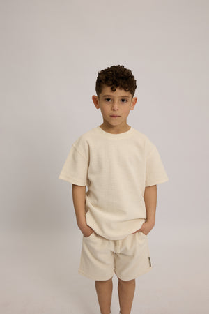 חליפה בנים וופל פלאם חלק