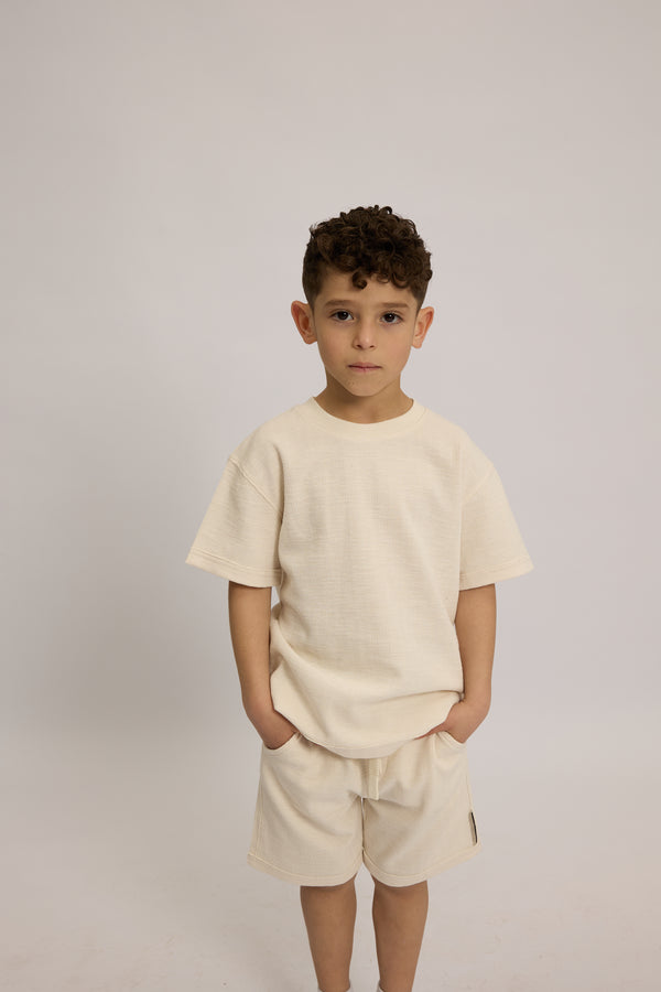 חליפה בנים וופל פלאם חלק