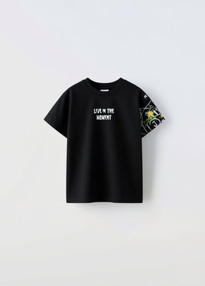 חולצה אוברסייז כותנה דגם LIVE IN