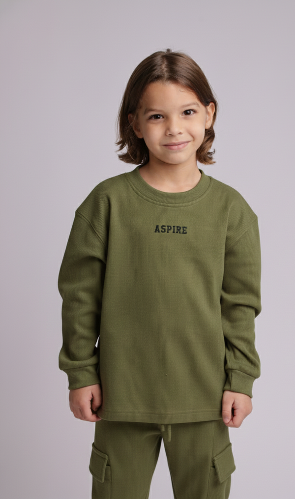 חליפה לילדים ריב כותנה מגורד דגם ASPIRE