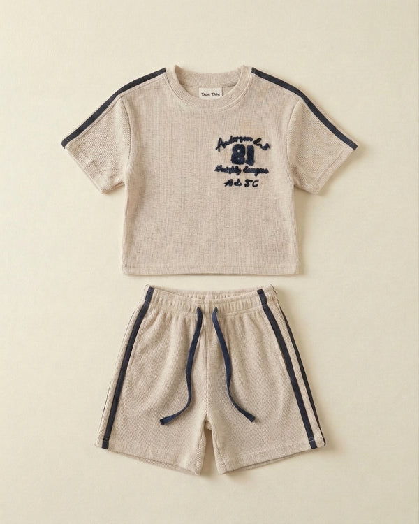 חליפה בנים ריב כותנה