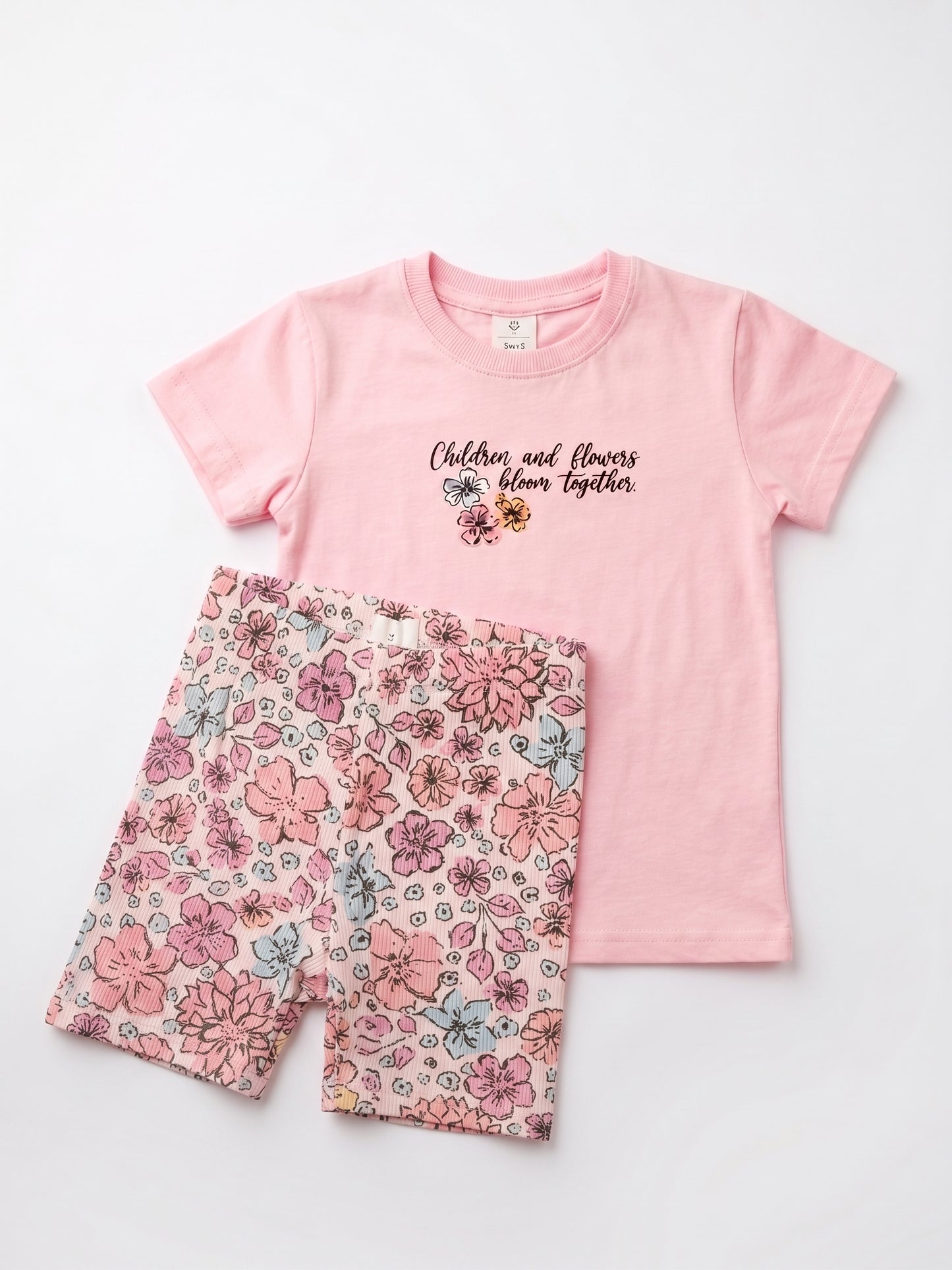 חליפת גן לילדות דגם Floral
