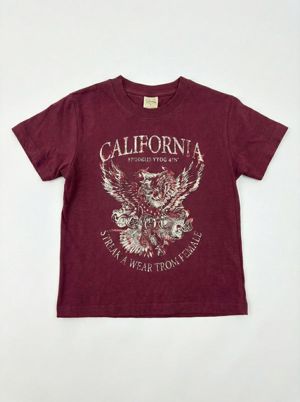 חולצת טריקו לילדות דגם CALIFORNIA