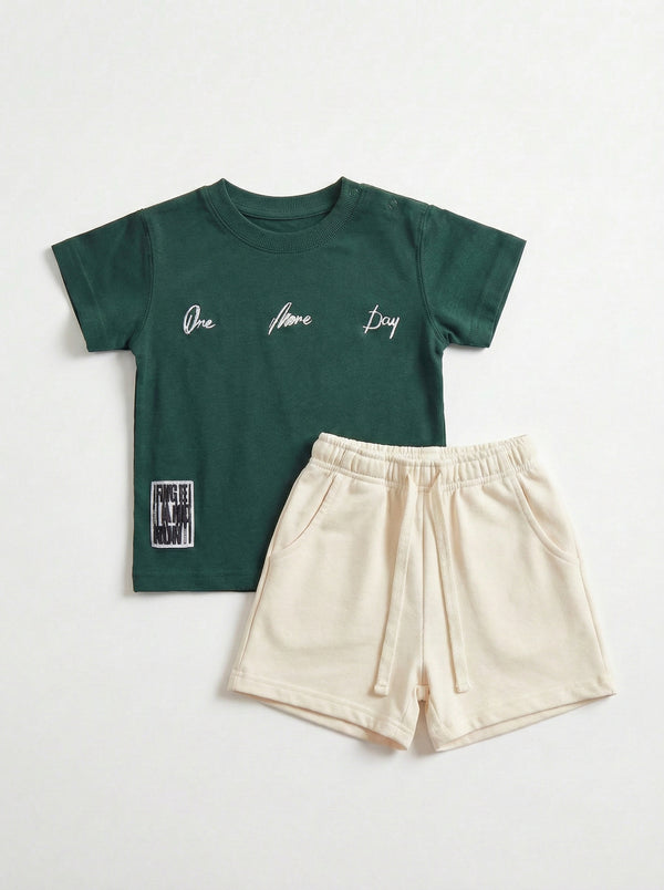 חליפה לילדים מבד טריקו וטרי דגם One More Day