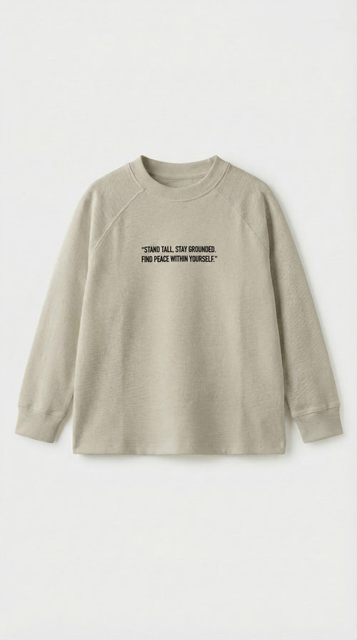 חולצה לילדים מבד פלאם עבה דגם STAND TALL