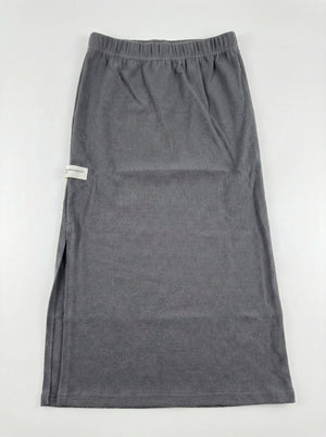 חצאית ריב כותנה לילדות גזרת קרסול עם שסע