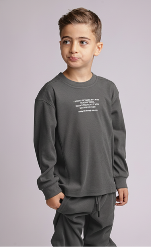 חליפה לילדים ריב כותנה מגורד דגם דפוס