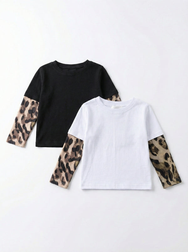 חולצת קרופ עם שרוול מנומר