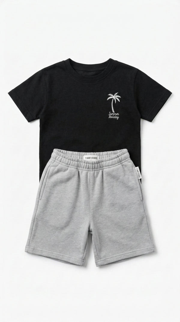 חליפה לילדים מבד טריקו וטרי דגם Santa Monica