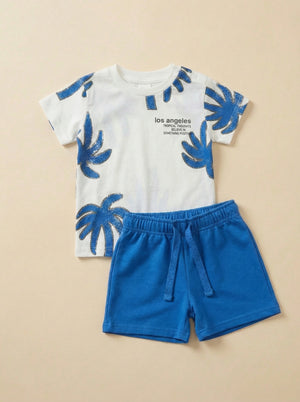 חליפה לילדים מבד טריקו וטרי דגם Los Angeles