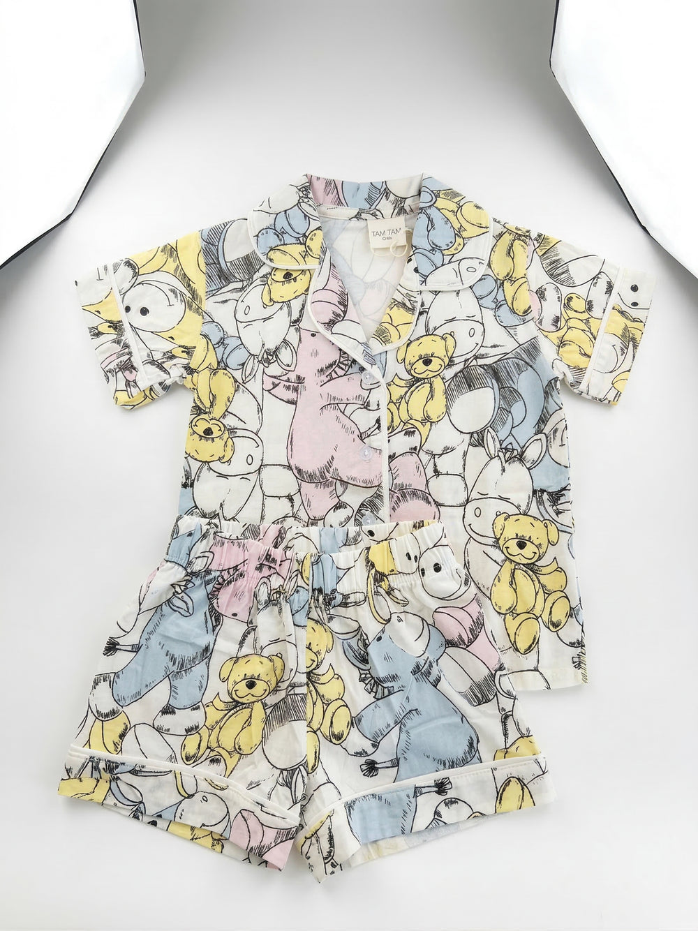 פיגמה מכופתרת לילדות דגם צבעוני