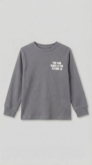 חולצה לילדים מבד ריב עבה דגםYOU CAN MAKE