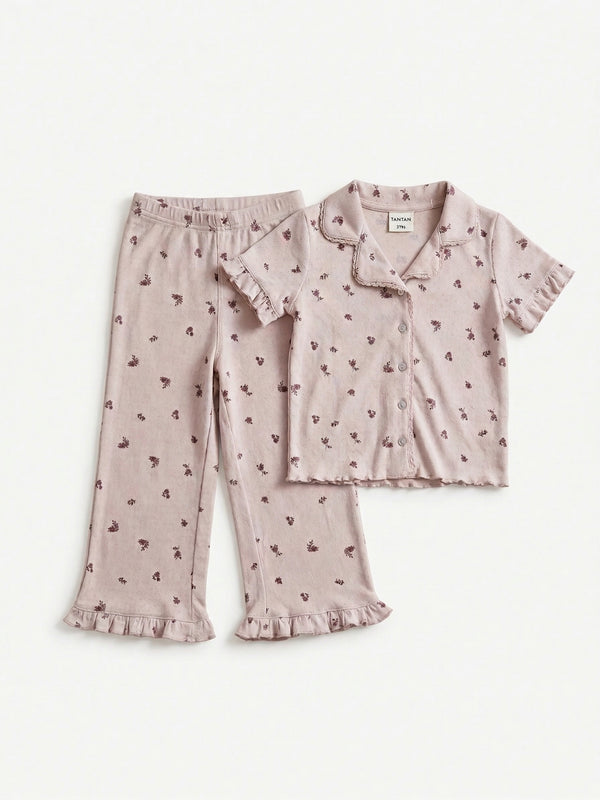 פיגמה מכופתרת ארוכה לילדות מבד ריב