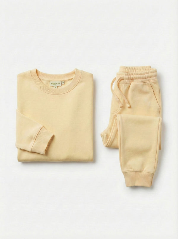 חליפת וופל לילדות עם גומי