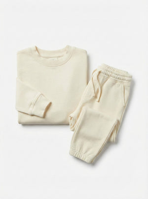 חליפת וופל לילדות עם גומי