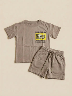 חליפה לילדים מבד טריקו וטרי דגם Make It Happen