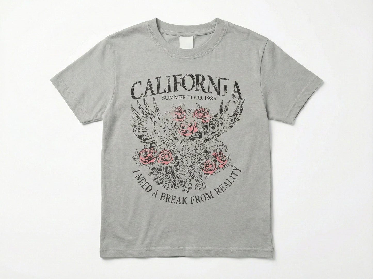 חולצת טריקו לילדות דגם CALIFORNIA