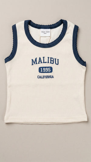 גופיה לילדות מבד ריב דגם Malibu