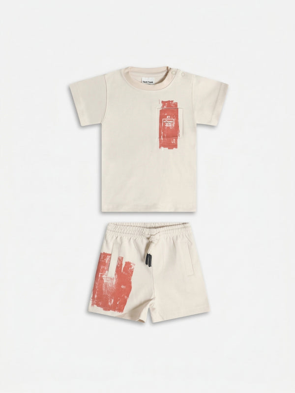 חליפה כותנה אוברסייז לילדים