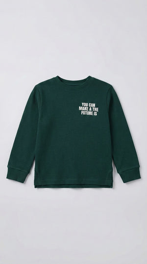 חולצה לילדים מבד ריב עבה דגםYOU CAN MAKE