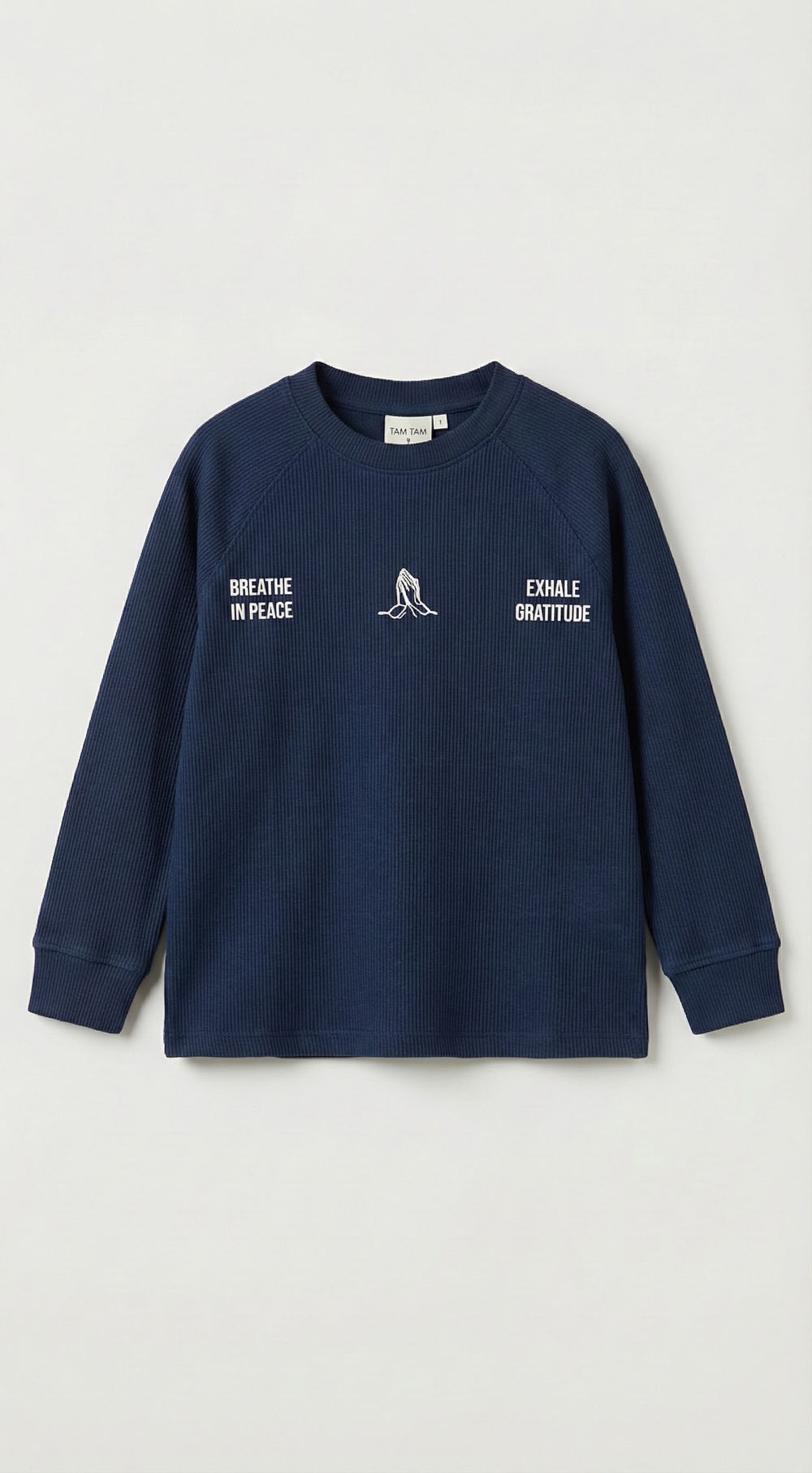 חולצה לילדים מבד ריב עבה דגם BREATH IN PEACE