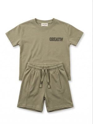 חליפה בנים ריב כותנה דגם CREATIV