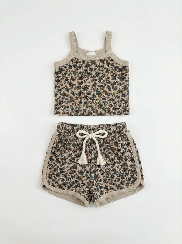 חליפת גופיה ושורט לילדות