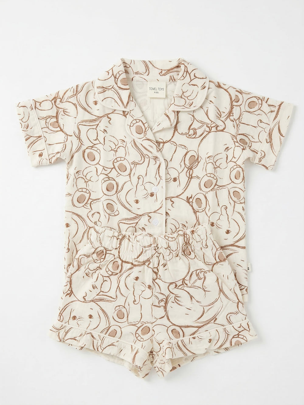 פיגמה מכופתרת לילדות דגם פילים