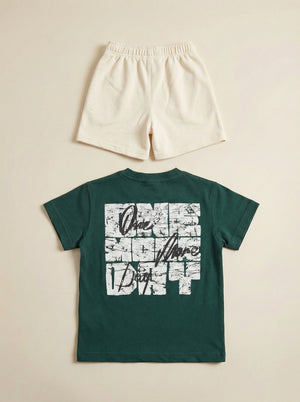 חליפה לילדים מבד טריקו וטרי דגם One More Day