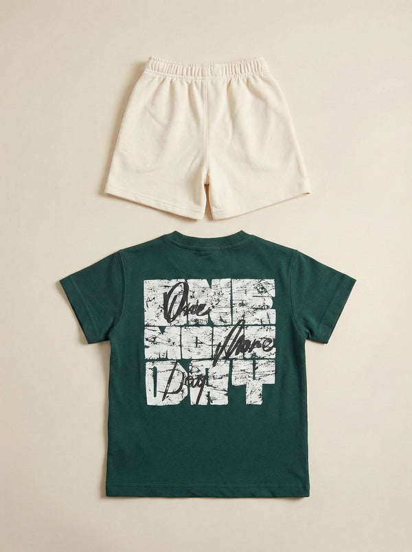 חליפה לילדים מבד טריקו וטרי דגם One More Day