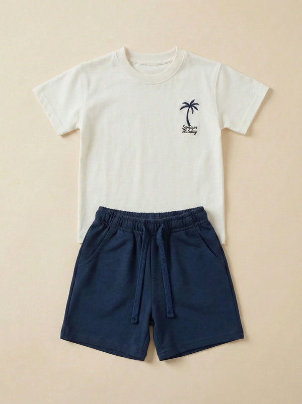 חליפה לילדים מבד טריקו וטרי דגם Santa Monica