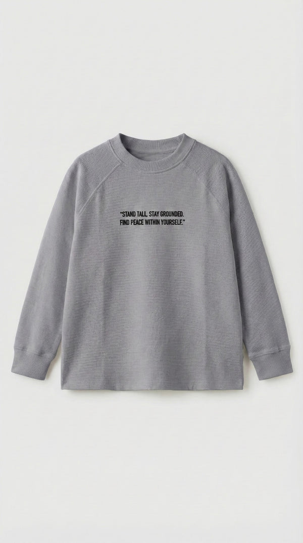 חולצה לילדים מבד פלאם עבה דגם STAND TALL