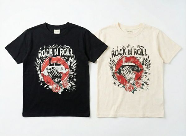 חולצת טריקו לילדות דגם kiss