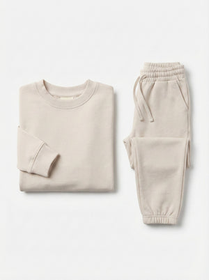 חליפת וופל לילדות עם גומי