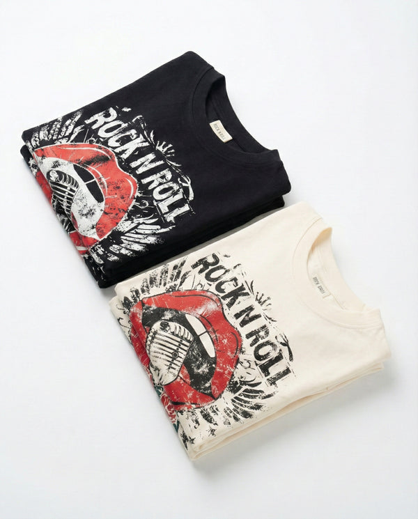 חולצת טריקו לילדות דגם kiss