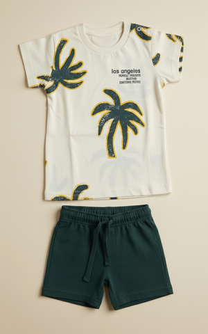 חליפה לילדים מבד טריקו וטרי דגם Los Angeles