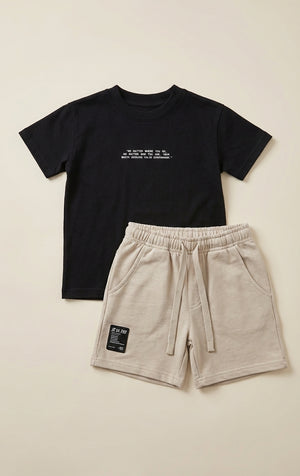 חליפה לילדים מבד טריקו וטרי דגם דפוס