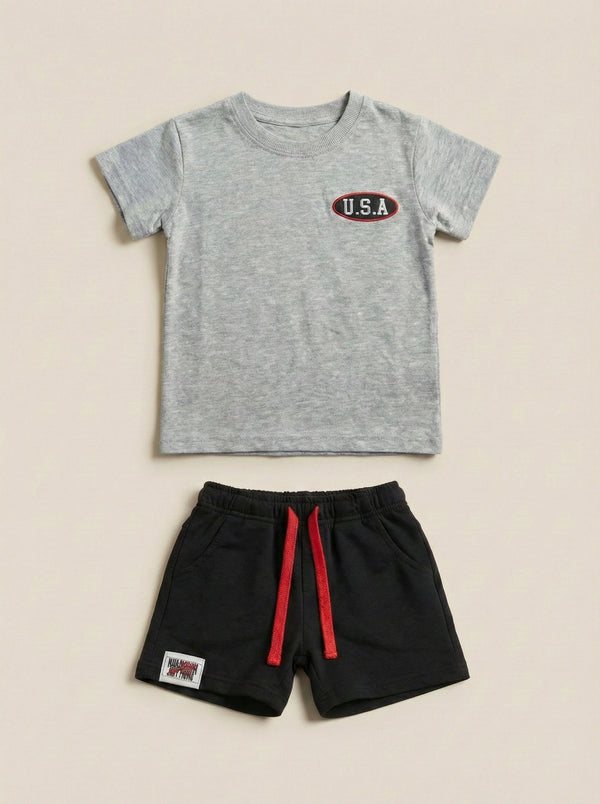 חליפה לילדים מבד טריקו וטרי דגם U.S.A