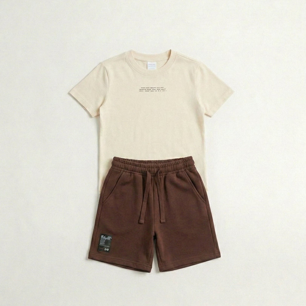 חליפה לילדים מבד טריקו וטרי דגם דפוס