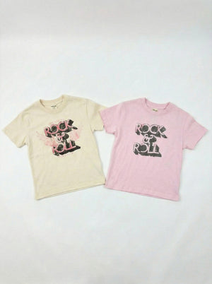 חולצת טריקו לילדות דגם ROCK&ROLL