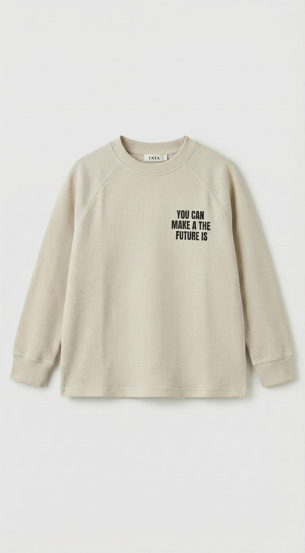 חולצה לילדים מבד ריב עבה דגםYOU CAN MAKE