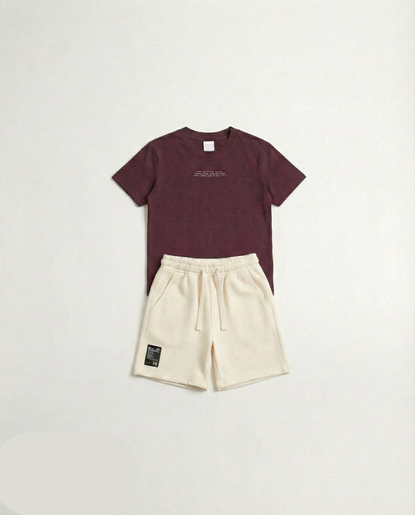 חליפה לילדים מבד טריקו וטרי דגם דפוס