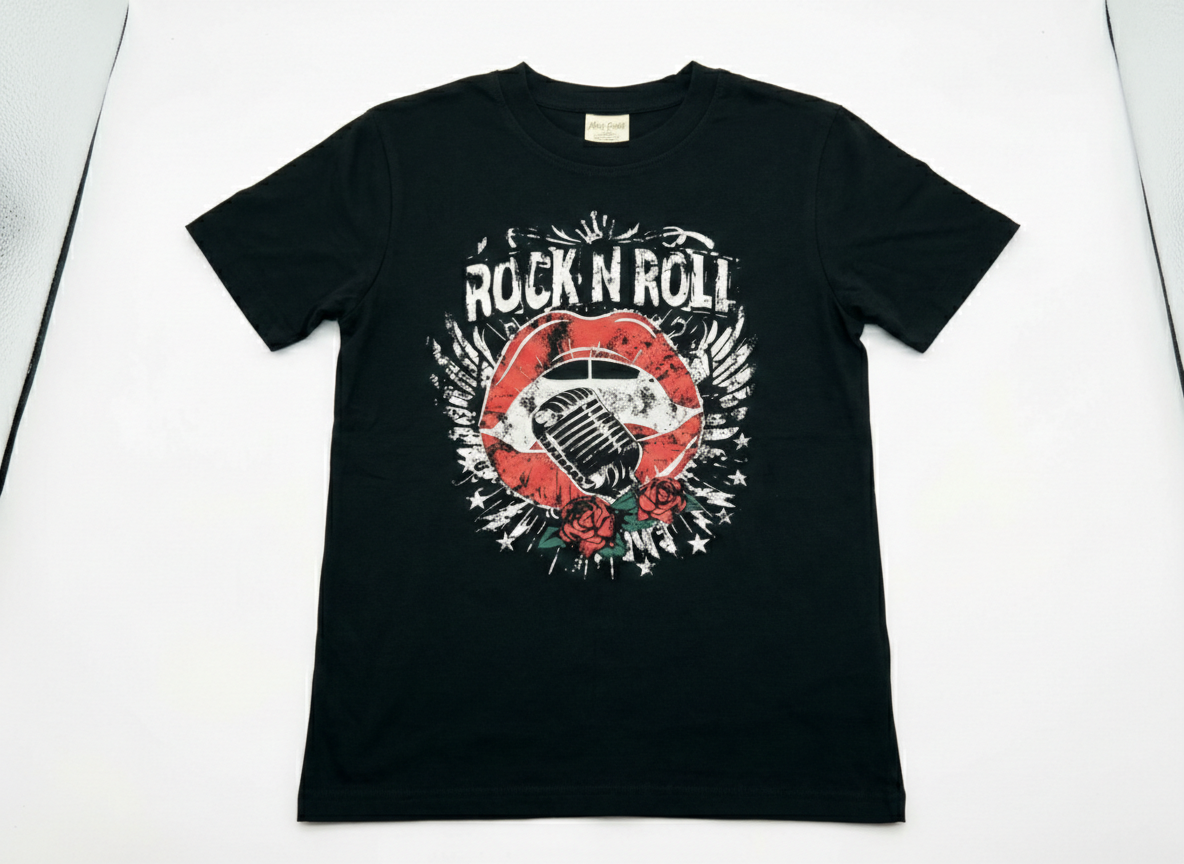 חולצת טריקו לילדות דגם kiss
