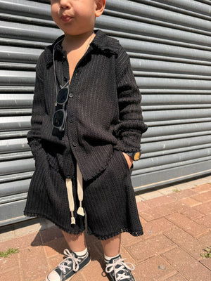 חליפת בנים סריג אוברסייז